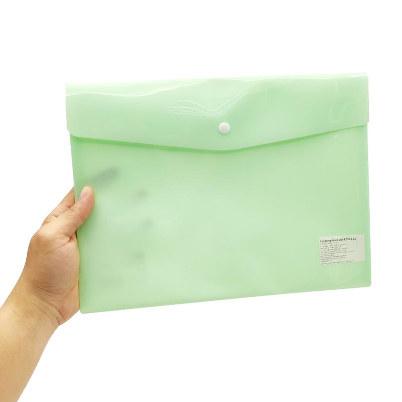 Bìa Nút A4 - Phiên Bản Sơn Tùng M-TP Giới Hạn - Deli EF554-XL - Xanh Lá