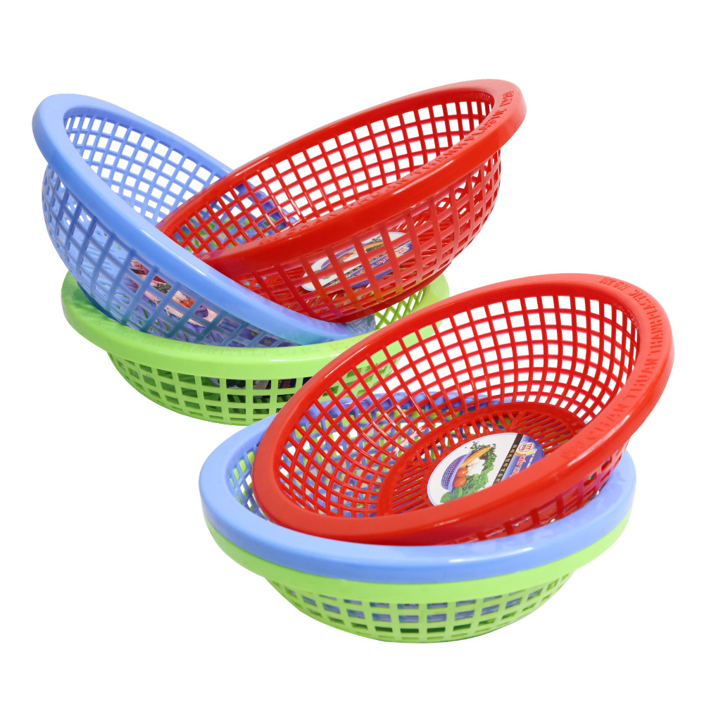 Combo 6 Rổ nhựa tròn 27cm Chấn Thuận Thành đựng đồ đạc, đựng thực phẩm rau củ đa năng tiện lợi hàng Việt Nam chất lượng cao RC2720-6 (nhiều màu)