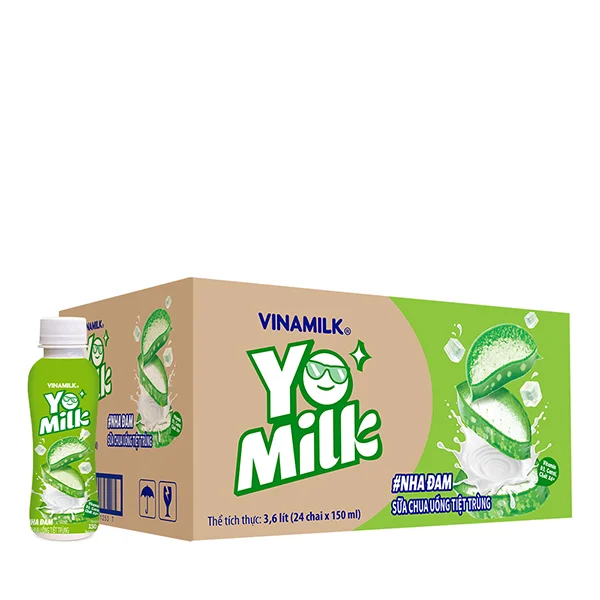 Thùng 24 Chai Sữa Chua Uống Vinamilk Nha Đam 150Ml