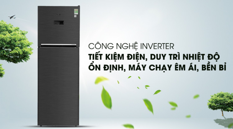 Trang bị công nghệ Inverter hiện đại - Tủ lạnh Beko inverter 360 lít RDNT360E50VZWB