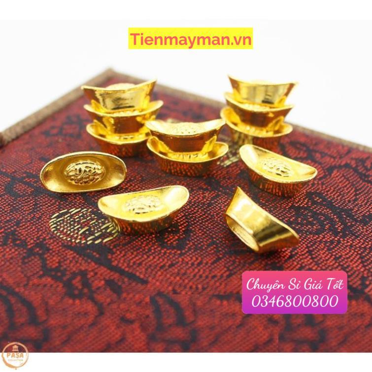 Combo 3 Thỏi vàng Thần Tài KIM NGUYÊN BẢO cỡ 2.8cm , phong thủy hút tài nạp lộc, giàu sang, no đủ...