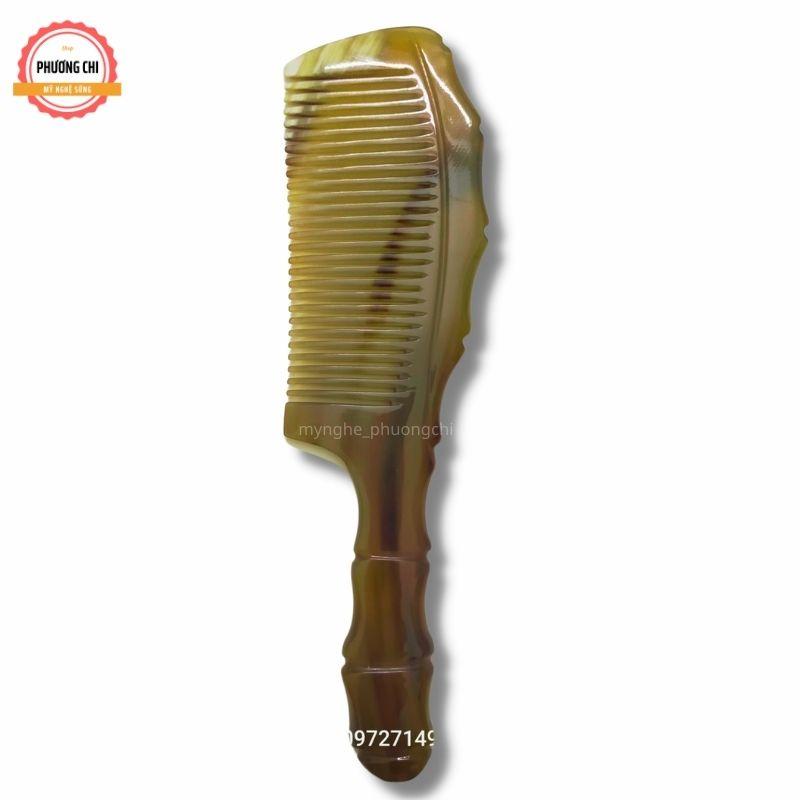 Lược sừng trâu khía trúc trắng nưa đẹp, lược chải tóc gỡ rối massage đầu | Mỹ Nghệ Phương Chi