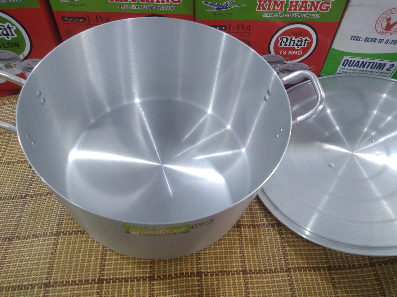 Nồi Nhôm Dày Kim Hằng Size 16, 18, 20, 22, 24, 26, 28, 30, 32, 34, 36, 38, 40, 42, 44, 50Cm - 36Cm