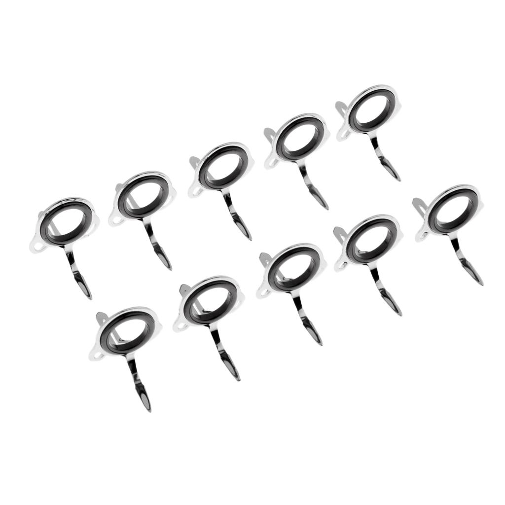 10pcs Fishing Rod Guide Eyes Ceramic Ring DIY Rod Building Component