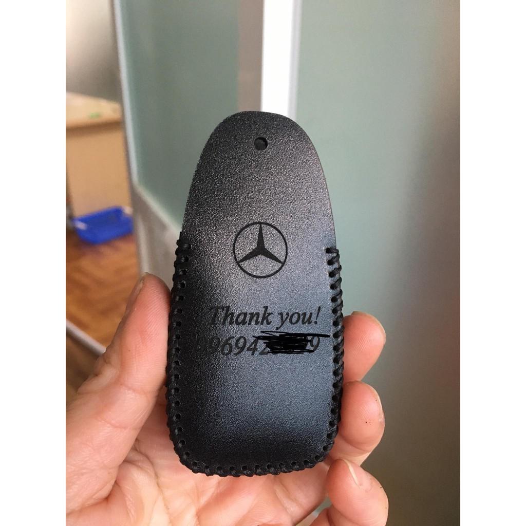 Bao Da Chìa Khóa ô tô MERCEDES - Da thật cao cấp - Khắc tên &sđt chủ xe - Giá tận xưởng