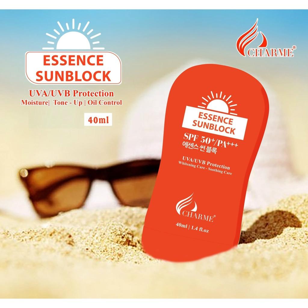 Kem Chống Nắng CHARME ESSENCE SUNBLOCK 40ml Kết Cấu Dịu Nhẹ, Thông Thoáng, Bảo Vệ Làn Da