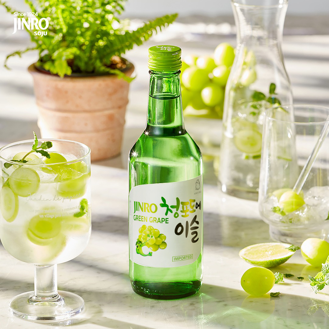 Soju Hàn Quốc JINRO VỊ NHO 360ml - Combo 6 chai