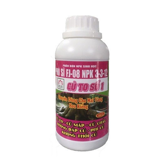 Phân bón NPK Sinh Học Củ To số 1 chuyên Hoa KIểng 500ml To và Mập Củ