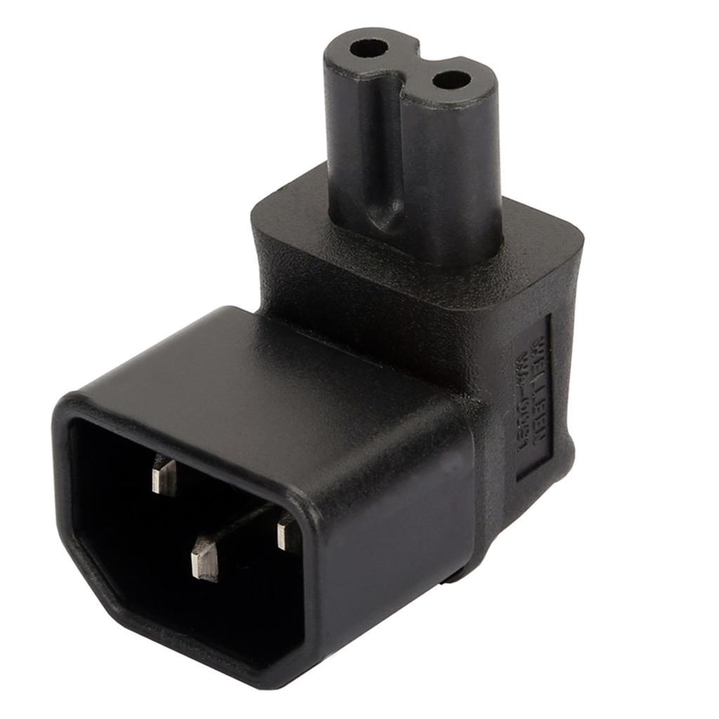 1 x IEC320-C14 to C7 Right Angle 90 Degree Angled AC Power Adapter Extension