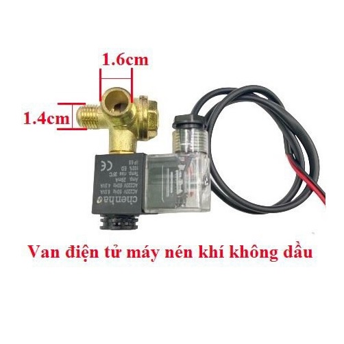 Van từ tính máy nén khí không dầu hiệu chenhao có cụm van đồng, dùng cho máy nén,máy bơm hơi,VANDIEN3