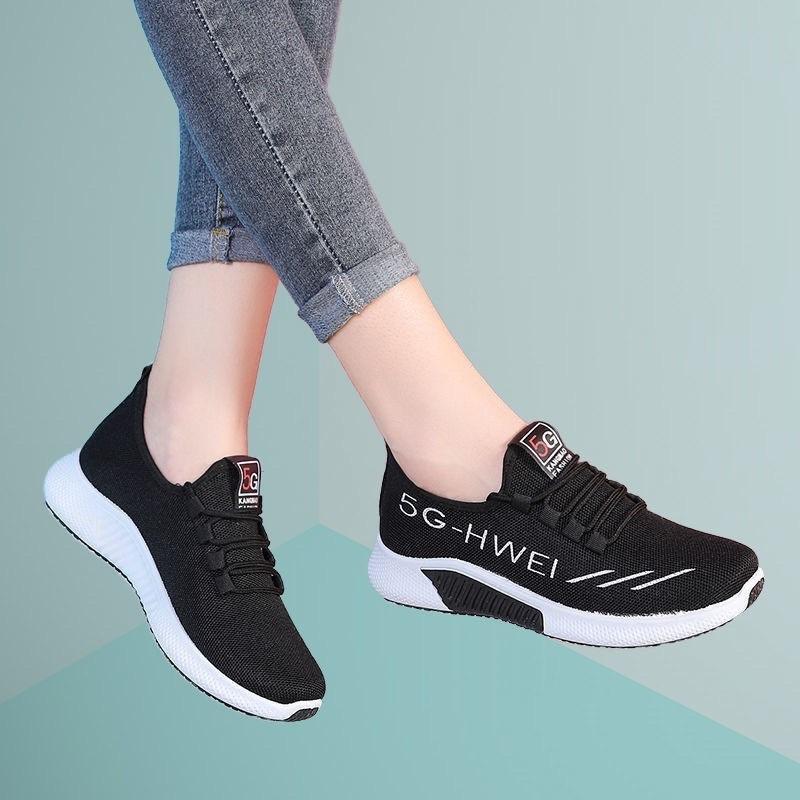 Giày thể thao vải nữ 5G hwei- giày sneaker hot trend 2022 hoạ tiết năng động khoẻ khoắn