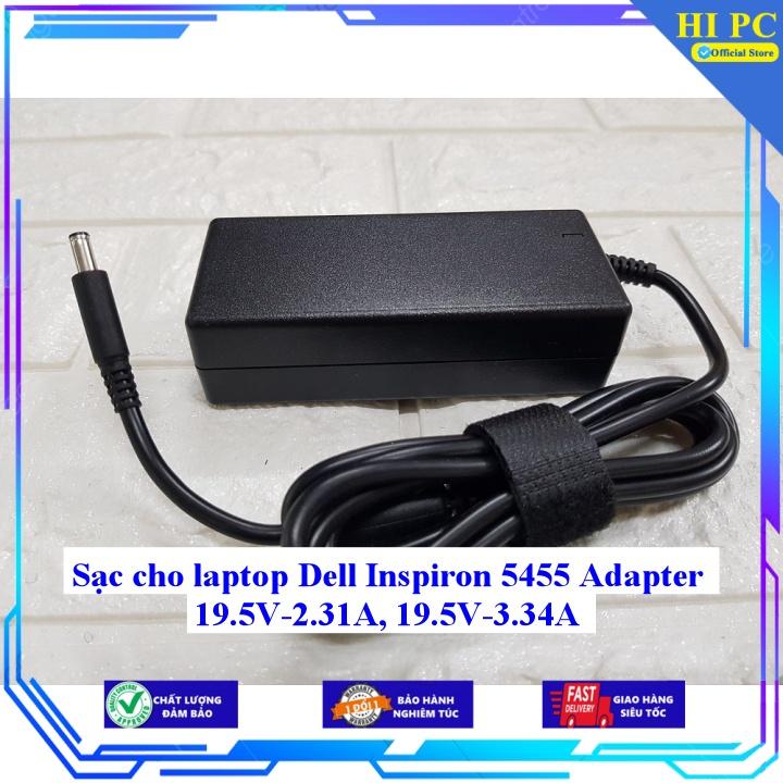 Sạc cho laptop Dell Inspiron 5455 Adapter 19.5V-2.31A 19.5V-3.34A - Kèm Dây nguồn - Hàng Nhập Khẩu