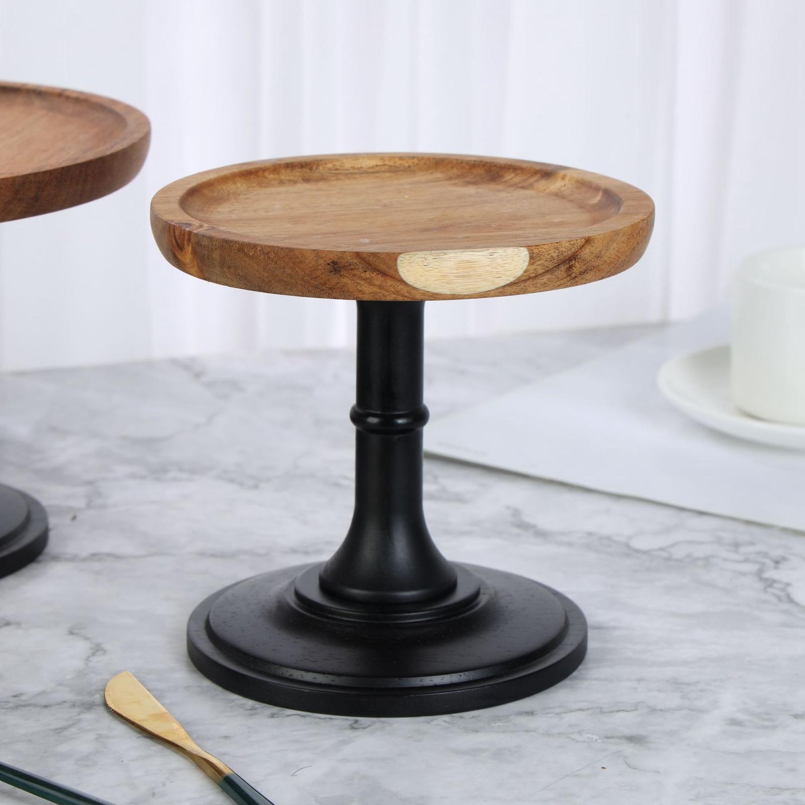 Wood Cake Stand Round Household Kitchen Tool for Sushi Dessert Fruit Snack