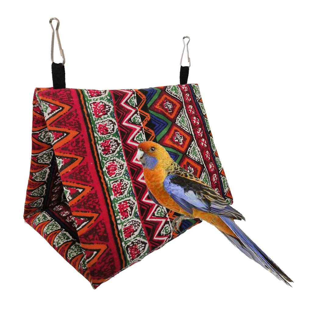 Bird Hammock Hanging Nest Hut Cage for Parakeet Cockatiel Canary Cockatoo A