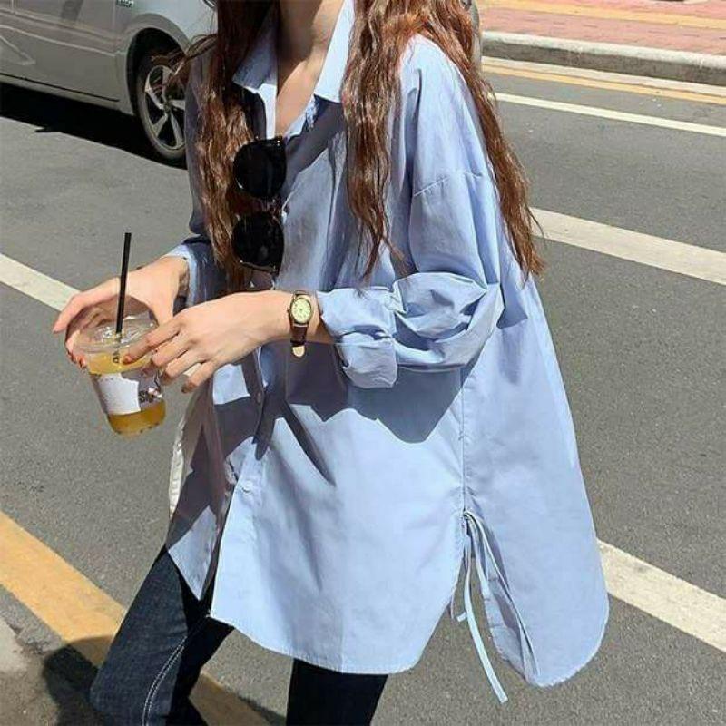 Sơ mi lệch tà ulzzang xinh xắn
