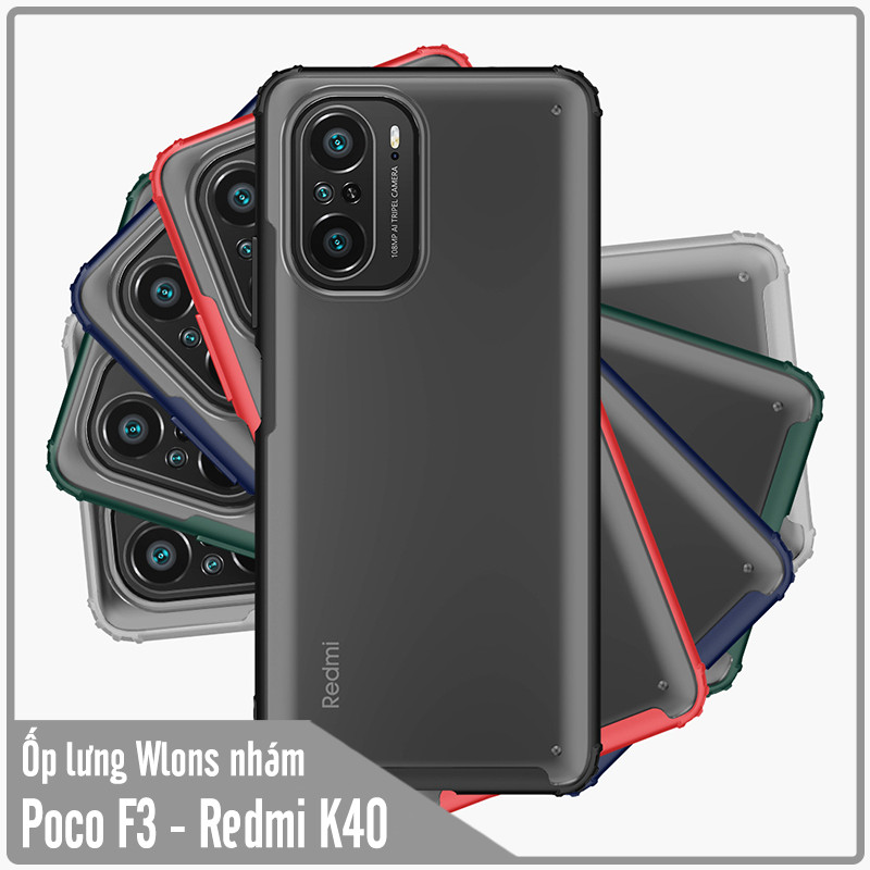 Ốp lưng chống sốc cho Xiaomi Poco F3 - Redmi K40 nhám viền màu