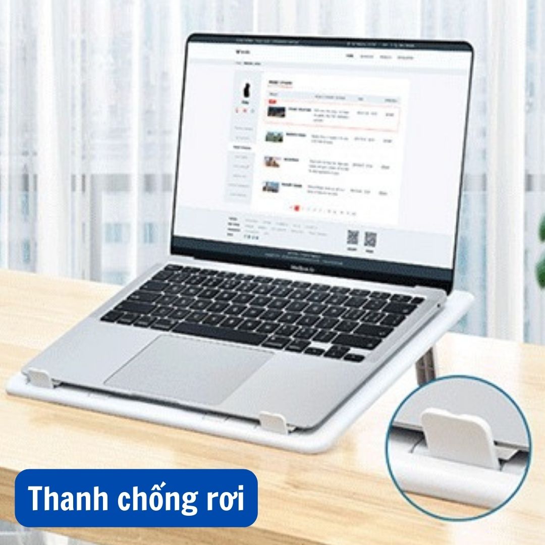 Giá Đỡ Laptop, Giá Đỡ Sách Gấp Gọn 3 trong 1 bằng nhôm - Kệ máy tính, kệ đọc sách xoay 60 độ