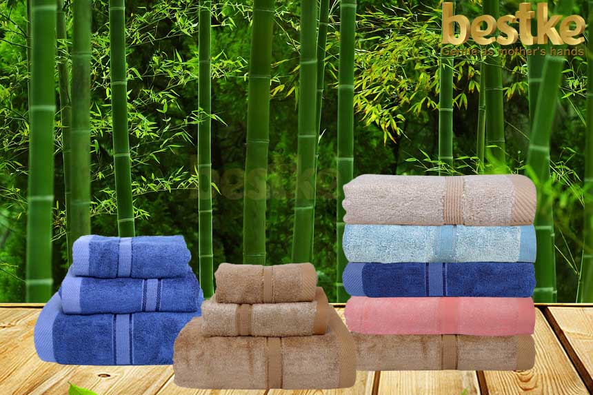 Set 3 Khăn Mặt Sợi tre bestke màu nâu cafe bamboo towels siêu mềm mịn thấm hút và không phai màu