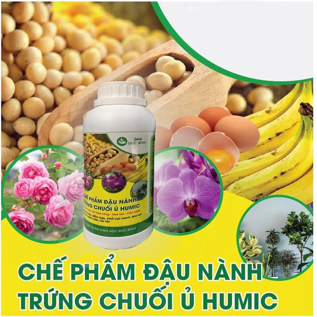 Chế phẩm humic tự nhiên ủ từ đậu nành trứng chuối lên men dùng cho hoa hồng và cây cảnh - Anh nông dân chính hiệu