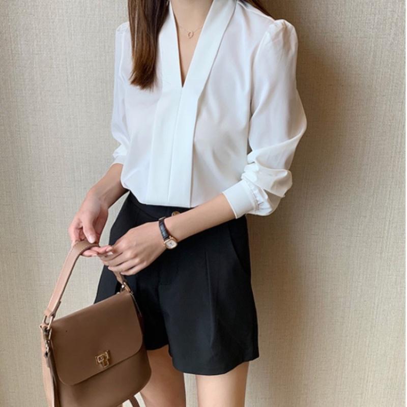 Áo Sơ Mi Nữ Cổ V MSA03