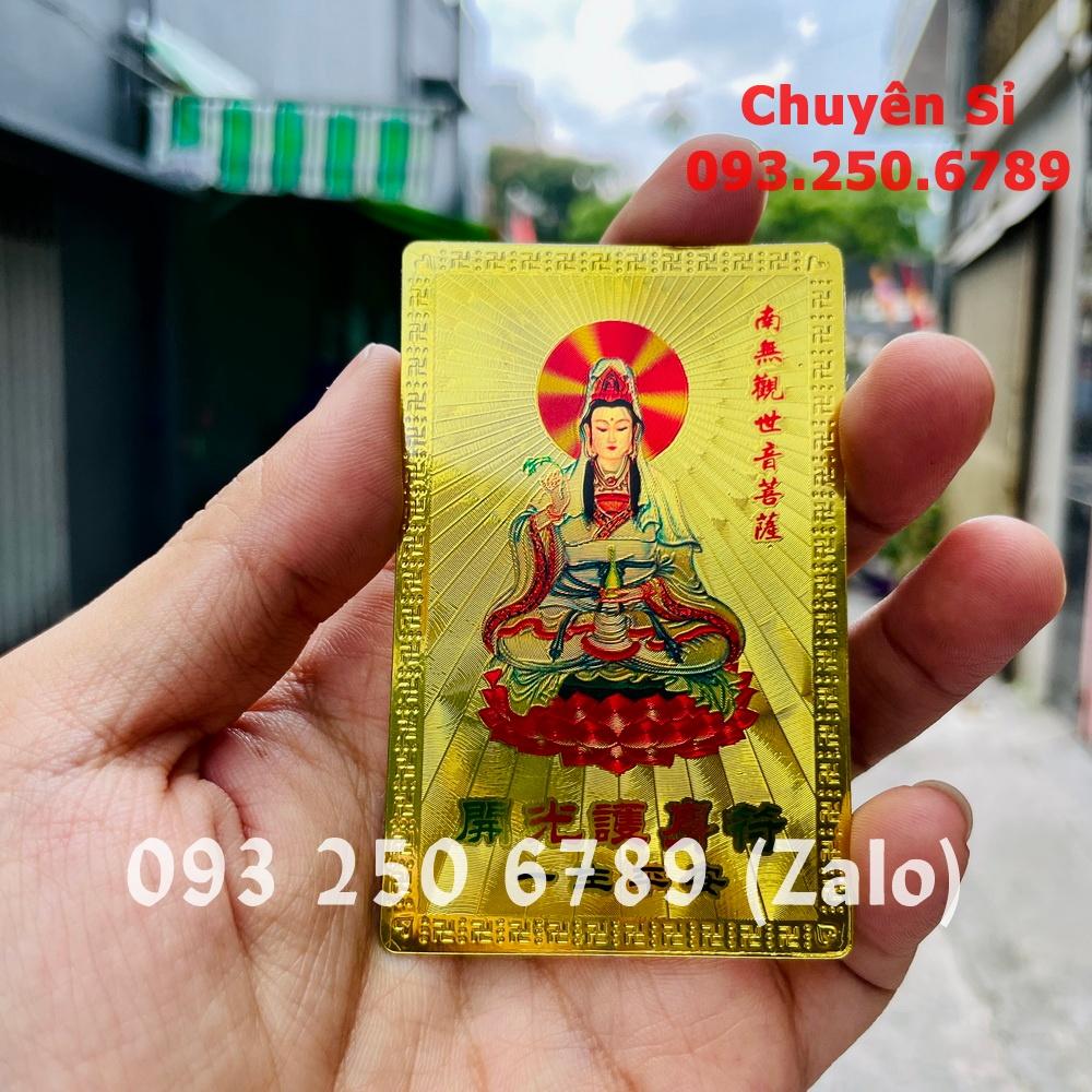 Thẻ Kim Bài Quan Thế Âm Bồ Tát Bình An Phù Hợp phong Thuỷ Đẹp Lung Linh - Đã Khai Quang - PASA COLLECTION