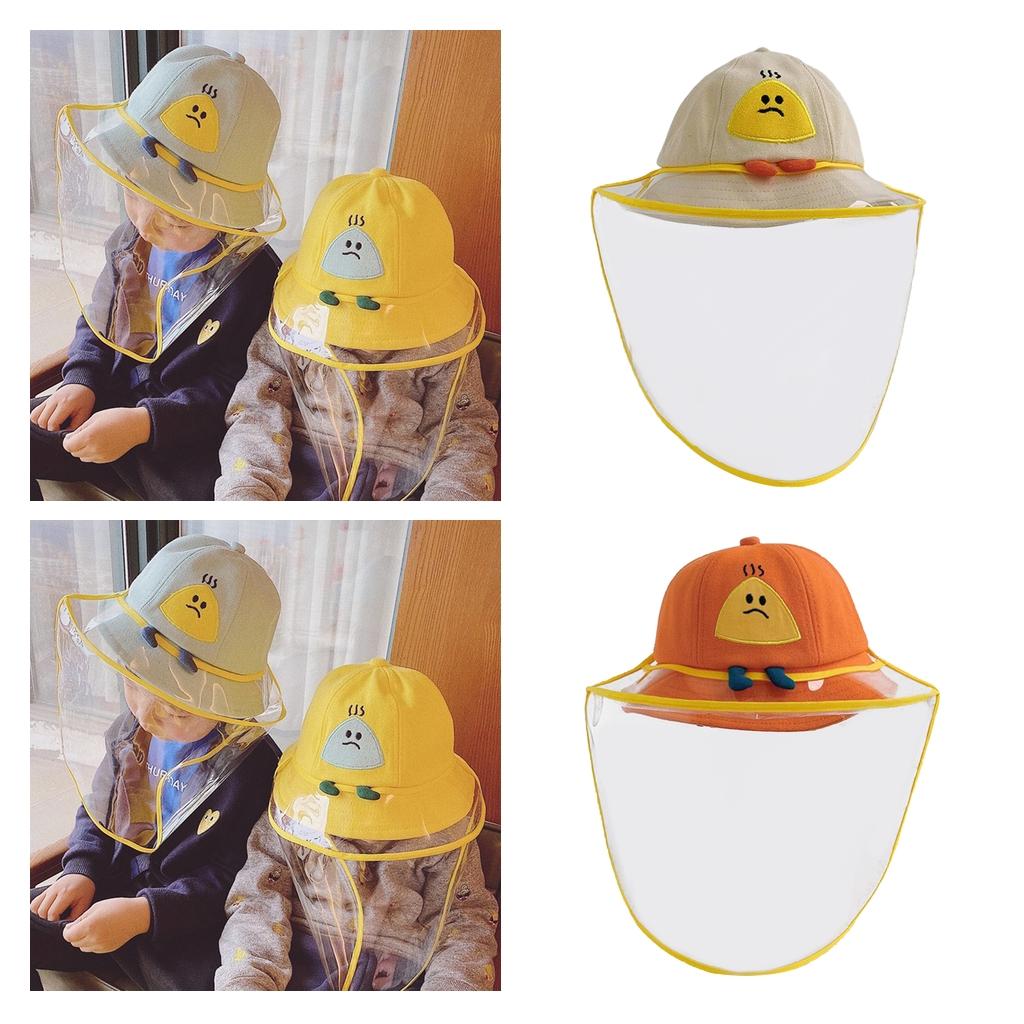 2pcs UV Protection Hat for Kids Beige Orange