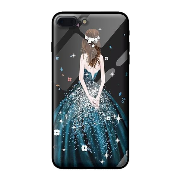 Ốp kính cường lực cho iPhone 8 Plus mẫu công chúa 3 - Hàng chính hãng