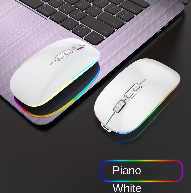 Chuột led không dây M103 - Bluetooth + USB Wireless 2.4G - Pin sạc cổng typeC - Chống ồn - chống mỏi cổ tay