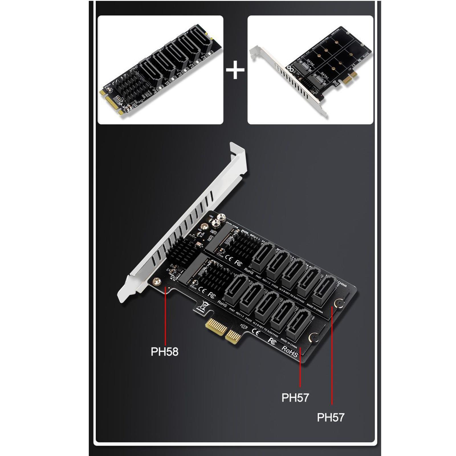 Expansion Card 3 6Gbps 5 Port Support HDD Internal .2