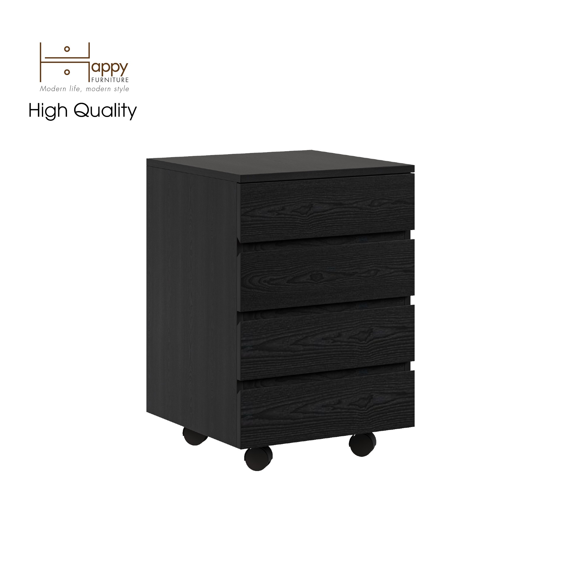 [Happy Home Furniture] OLA, Tủ đựng đồ 4 ngăn kéo bánh xe xoay, 45cm x 45cm x 59cm ( DxRxC), THK_093
