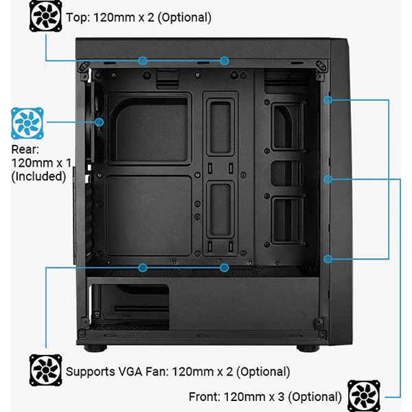 Case Máy Tính AEROCOOL BOLT BG - Hàng chính hãng