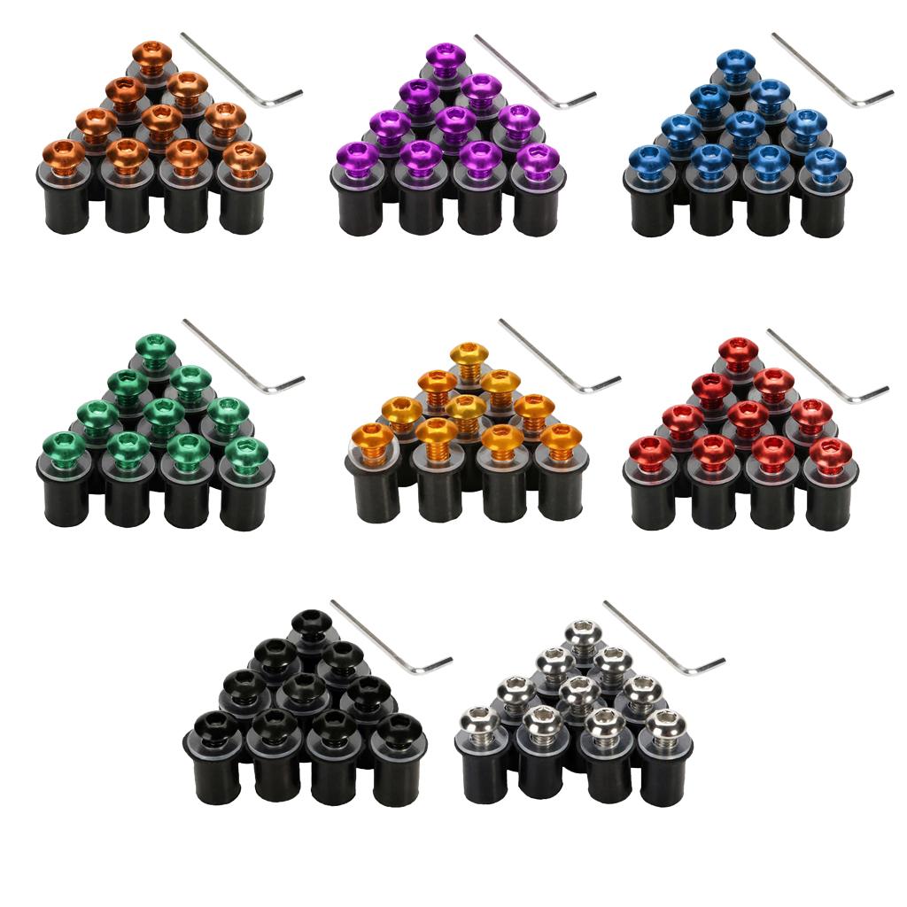 Windscreen Windshield Bolts Screws Kit Fit for Motorcycle Dirt Bike 5MM Bolts M5