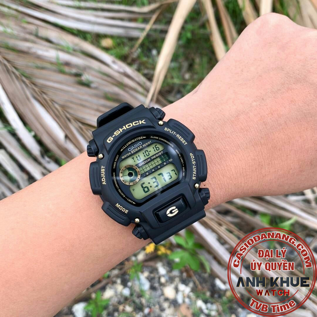 Đồng hồ nam dây nhựa Casio G-Shock chính hãng Anh Khuê DW-9052GBX-1A9DR (43mm)