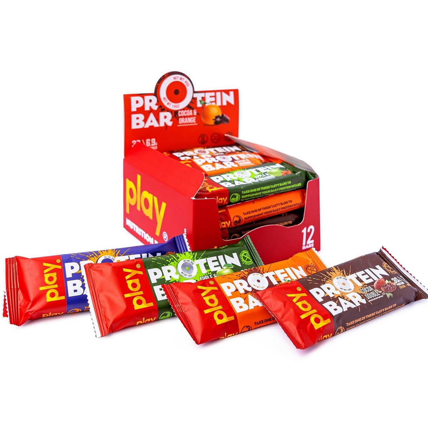 Hộp 12 Thanh Protein PLAY - Mixed Box - Giao vị ngẫu nhiên