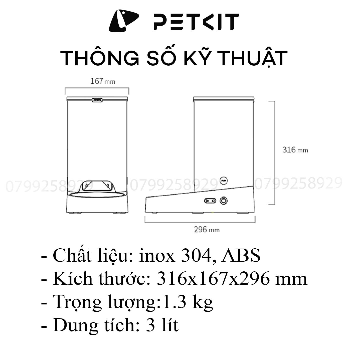 Máy Cho Ăn Tự Động, Máy Nhả Hạt Cho Mèo PETKIT FRESH ELEMENT SOLO - Máy cho ăn thông minh Petkit Solo