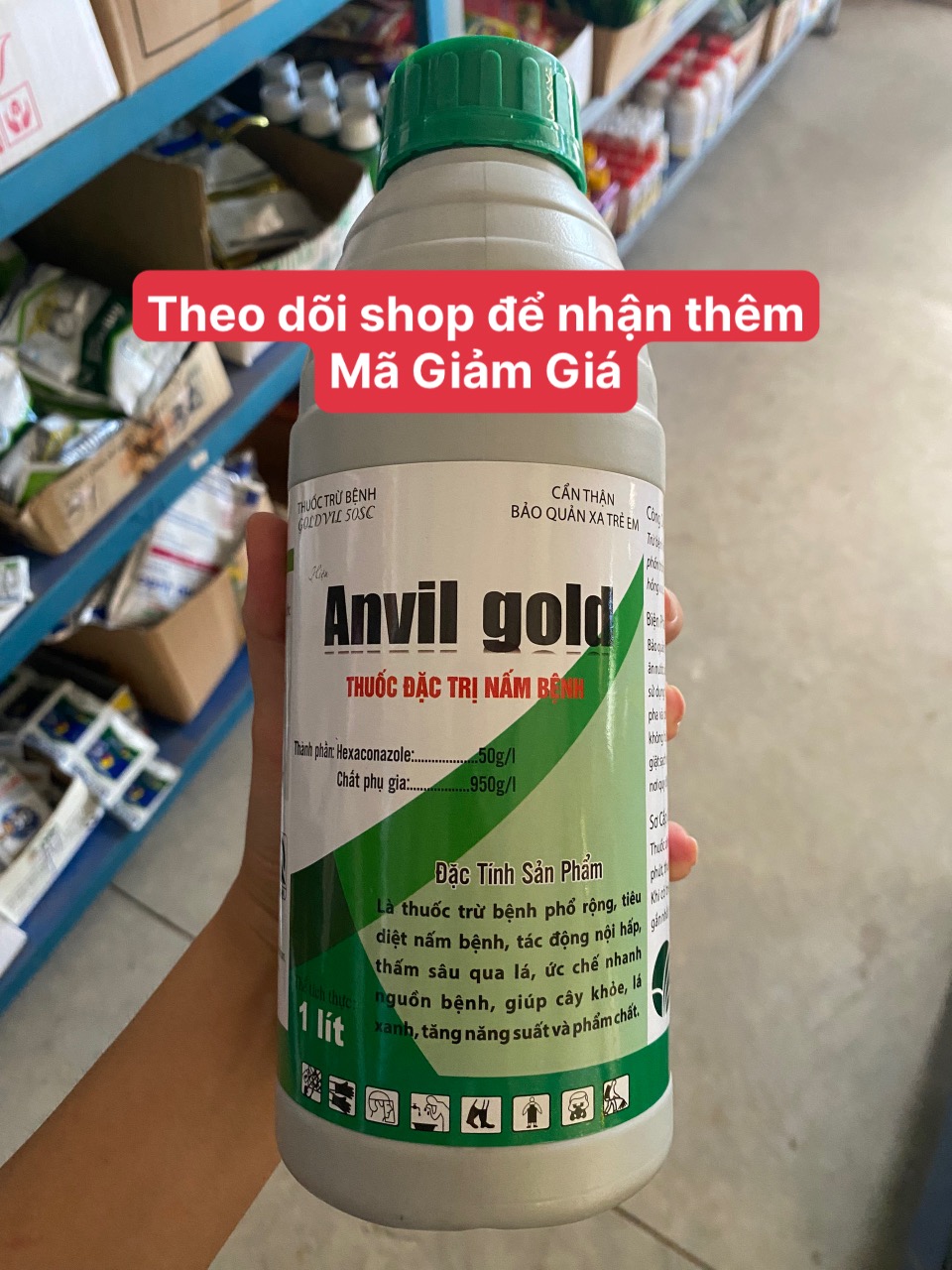 Trừ nấm, đốm đen, rỉ sắt cây trồng Hecxaconazole 50g/lít