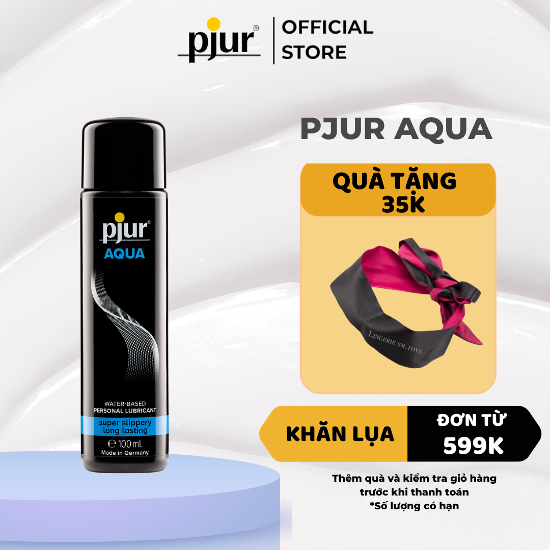 Gel bôi trơn gốc nước Pjur Aqua chai 100ml nuôi dưỡng làn da khô an toàn lành tính không chứa dầu chất béo