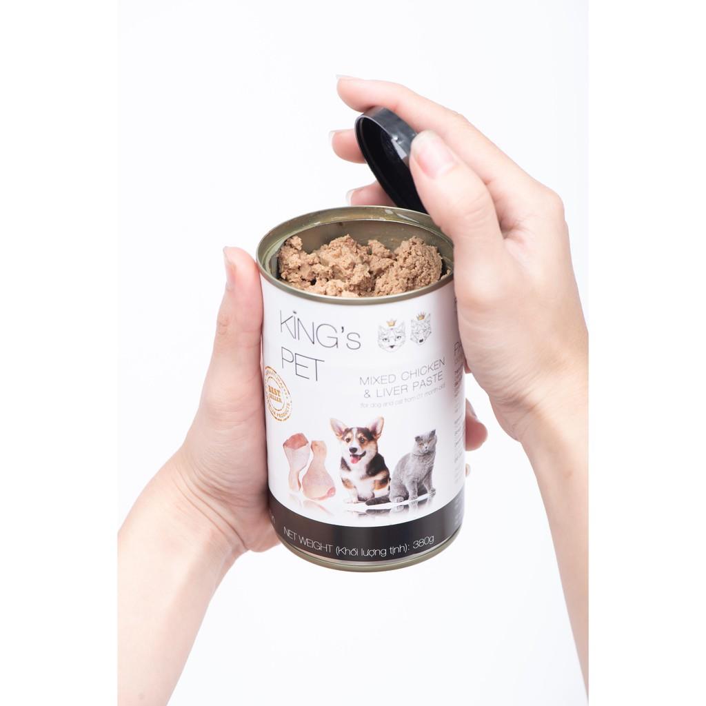 Pate Hỗn Hợp Gà King’s Pet lon 380g thức ăn cho chó mèo