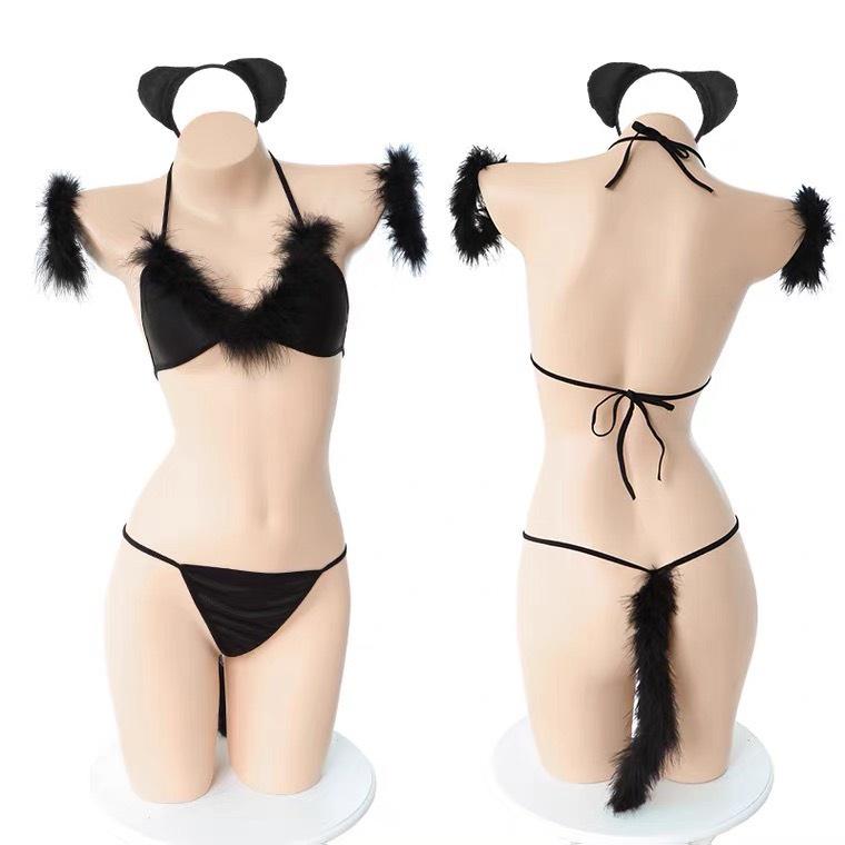 Bộ Đồ Cosplay Mèo Sexy Gợi Cảm, Đồ Lót Hóa Trang Cáo