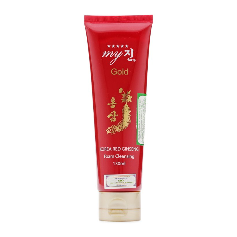 Sữa rửa mặt chống lão hoá hồng sâm My Gold Korea Red Gingseng 130ml Tặng Móc khoá