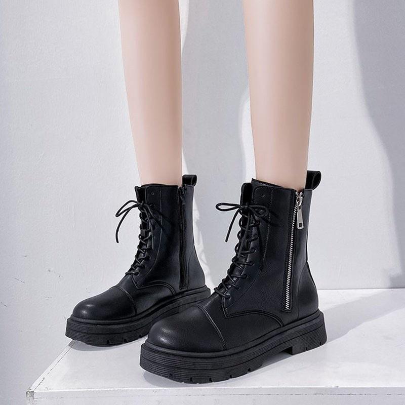 Bốt nữ chiến binh 2 khóa sườn khác màu (mã 306)