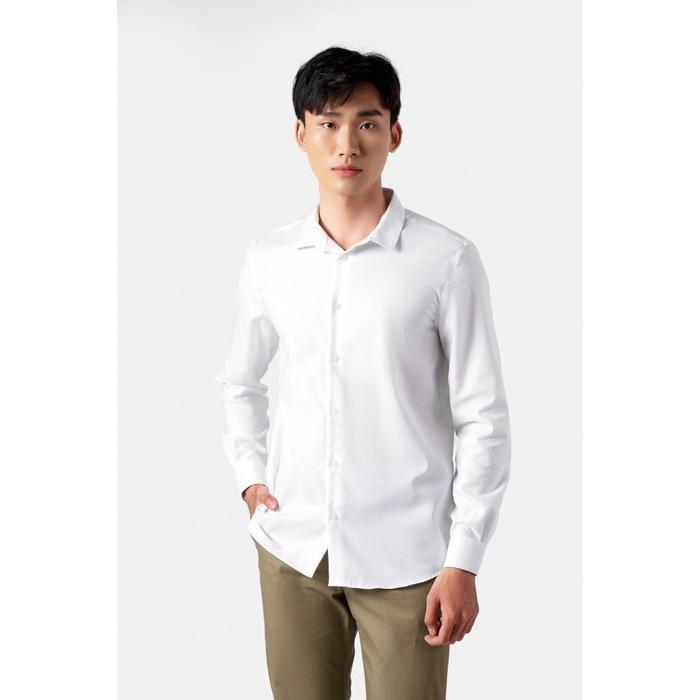 Hình ảnh Áo Sơ Mi Nam Tay Dài Trơn chất liệu ROYAL OXFORD cao cấp Form Fitted (2 màu) - 10F22SHL047 | LASTORE MENSWEAR