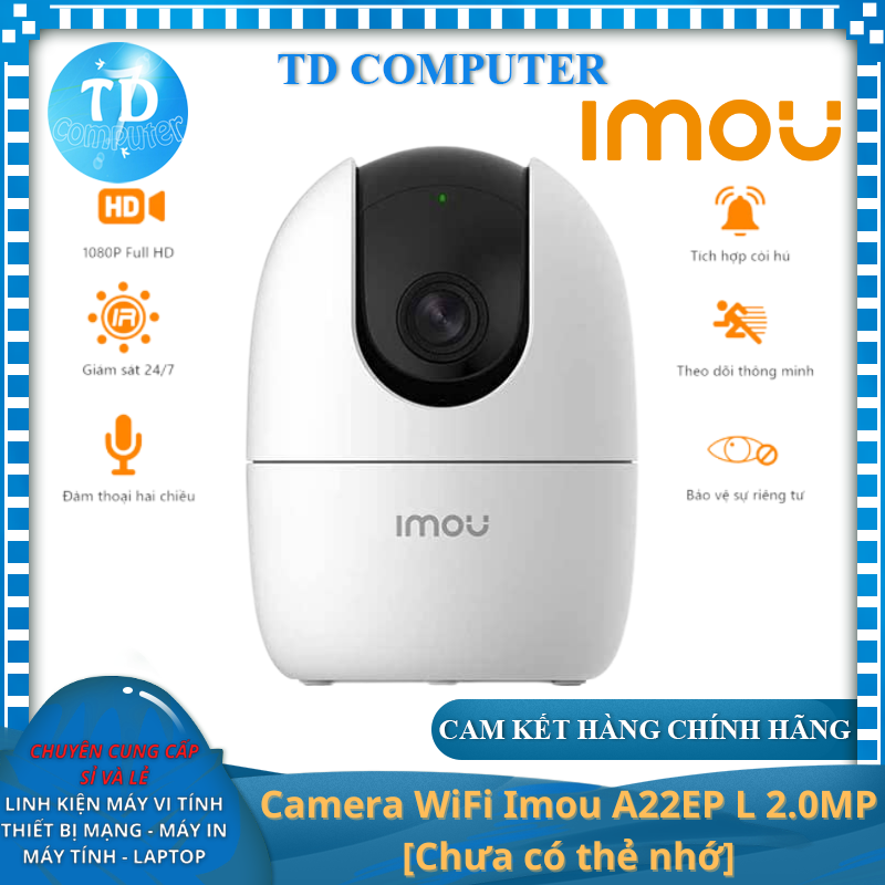 Camera WiFi Imou A22EP L 2.0MP Chuẩn 1080P Đàm thoại 2 chiều Quan sát ngày đêm - Hàng chính hãng DSS phân phối