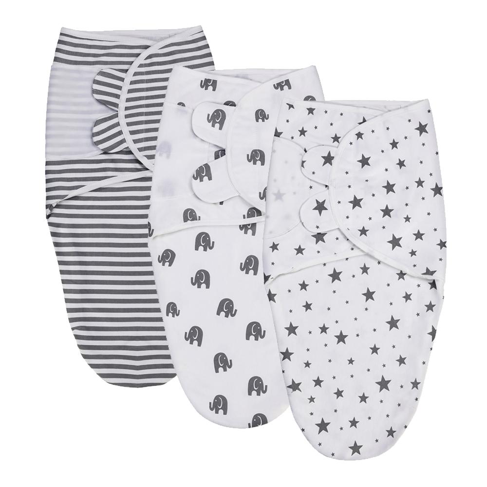 3 Chiếc 100% Cotton Sơ Sinh Đầm Quấn Bé Nhận Được Bộ Chăn Ga Gối Giường Dễ Thương Trẻ Sơ Sinh Túi Ngủ Cho Bé Đầm Dành Cho Bé Từ 0-3 Tháng