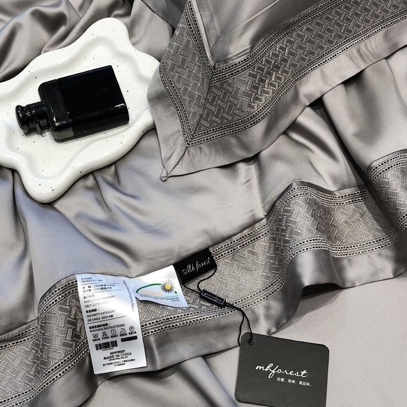 Bộ Chăn Hè Kèm Ga Gối Tencel Cao Cấp Viền Ren