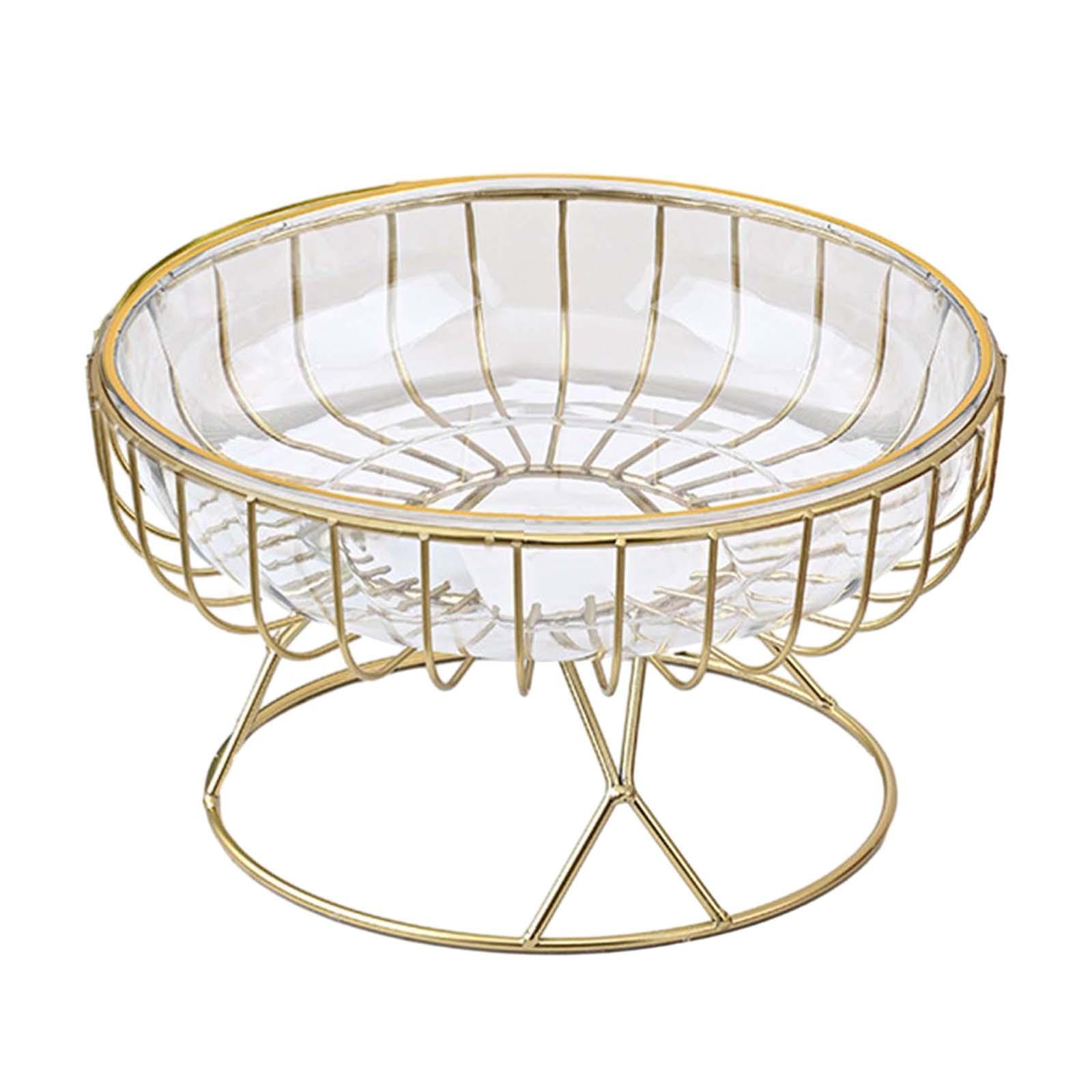 Metal Wire Fruit Storage Basket Snack Vegetables Serving Bowl Basket Holder Fruit Bowl for Table Centerpiece Kitchen Tabletop