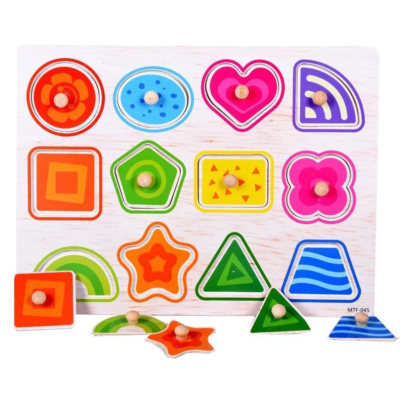 Bảng Núm Nhiều Chủ Đề Đồ Chơi Gỗ Montessori ,An Toàn,Bé Làm Quen Các Chủ Đề Trong Cuộc Sống
