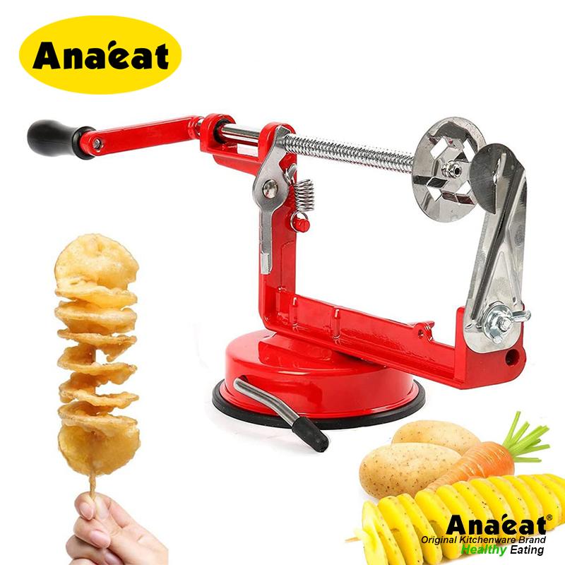 Máy Cắt Khoai Tây Lốc Xoáy ANAEAT Bằng Thép Không Gỉ Đa Năng