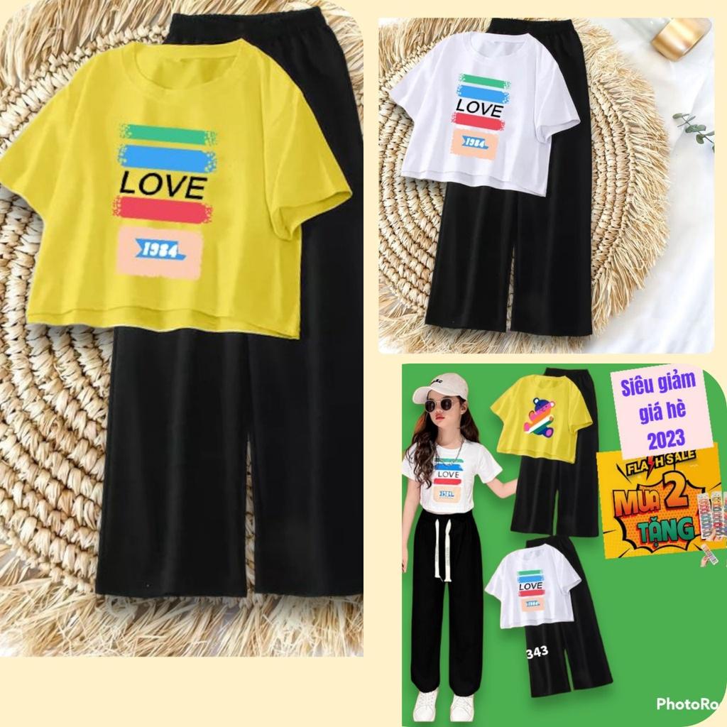 Set CropTop Hiphop bé gái in GẤU HÓT 2023, Áo Croptop và Quần ỐNG RỘNG Cho Bé Gái Cá Tính LAZAKIDS