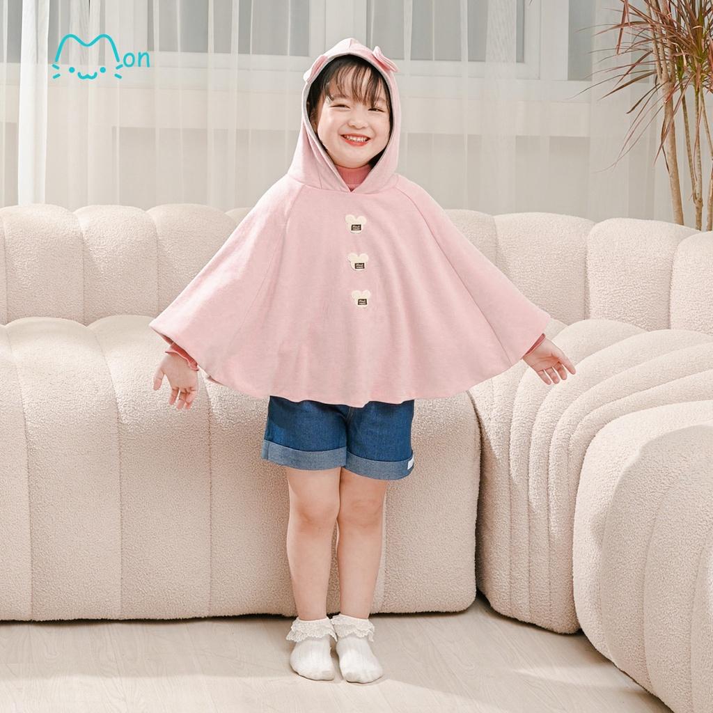 Áo choàng cho bé gái chống tia UV, áo chống nắng cho bé gái dày dặn cao cấp,cho bé 2-6 tuổi MonBabies ACG22W08